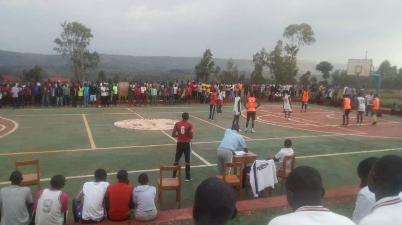 Students from Herridge Technical School competing in basketball 