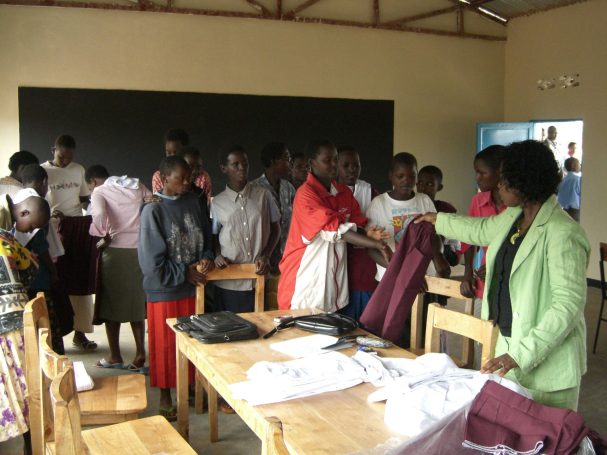 Students Receiving Their Uniforms 