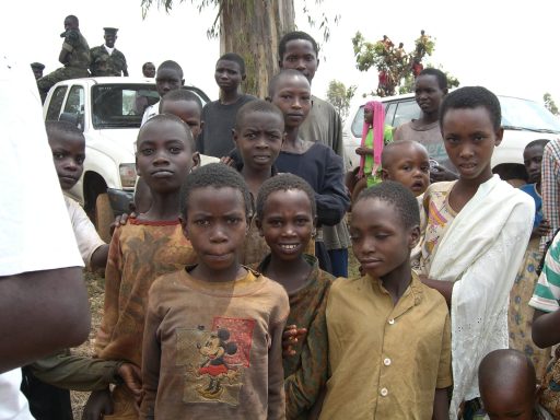 Children from the IDP camp