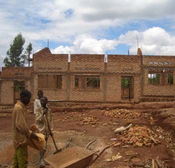 First classrooms being built, HTS.