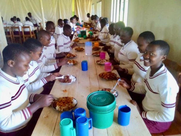 Children in eating refectory 