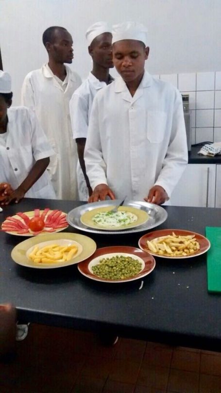 Students cooking